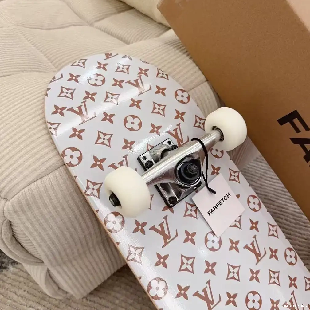 LV SKATEBOARD BROWN MONOGRAM CUSTOM 0523